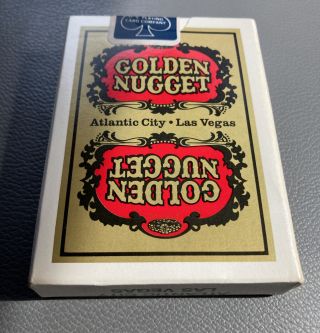 Golden Nugget Atlantic City Playing Cards,  Vintage,  Unbroken Seal No Cellophane 3