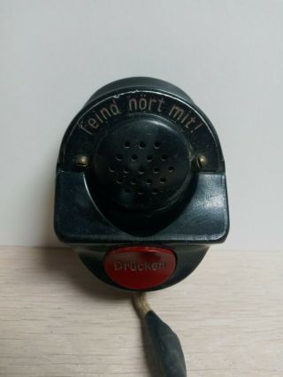 German old microphone handheld microphone for radio station WW 2 2