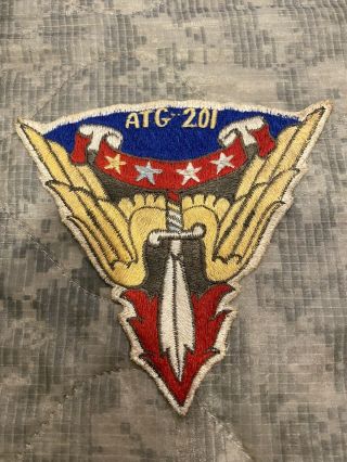 Rare Us Navy Atg - 201 Squadron Patch - Air Task Group - Post Ww2 1950’s Era