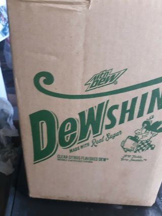 Rare Mountain Dew Dewshine 25 Oz Limited Edition 2015 Glass Jug Boxes.