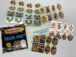 Vintage 1990 Mello Smello Nintendo Mario Bros 5 Complete Sheets Stickers