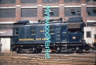Railroad Slide Baltimore & Ohio Switcher 195 B&o Locomotive Train Slides And