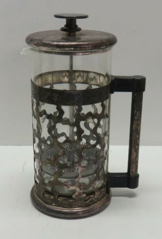 Vintage George Sowden Bodum Glass And Metal French Coffee Press - Denmark