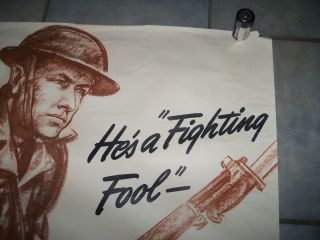 1942 HES A FIGHTING FOOL GIVE HIM THE BEST YOUVE GOT MORE PRODUCTION POSTER WWII 3
