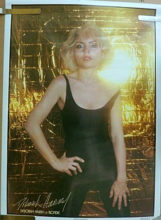 Rare Deborah Harry Blondie 1979 Vintage Music Store Pin Up Poster