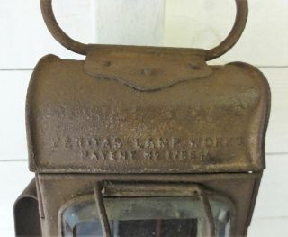 Antique Victorian Veritas Coach Carriage Lamp Lantern Patent No 17B544 3