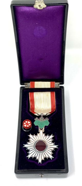 Ww2 Wwii Japanese Order Of The Rising Sun 6th Class Medal Japan Military Officer