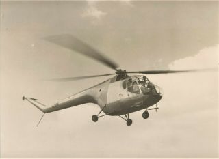 Very Large And Fine Photograph Of The Prototype Bristol Sycamore Helicopter