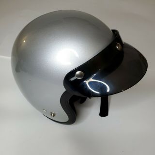 Vintage 1975 Silver Hondaline Stag Dot Shoei Helmet Size M.  Rare