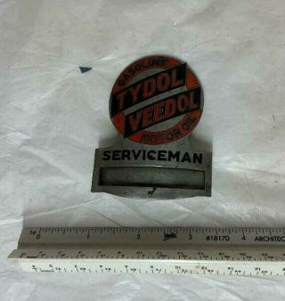 Vintage Tydol Veedol Serviceman Name Tag