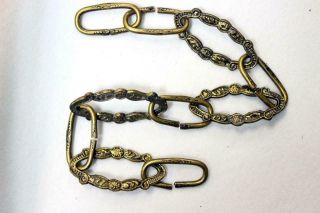 20 " Inches,  Vintage Antique Brass,  Ornate Heavy Spanish Chandelier Link Chain
