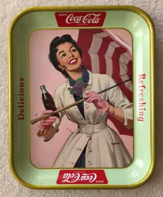 Vintage,  1957,  Coke,  Coca - Cola Serving Tray,  English Version