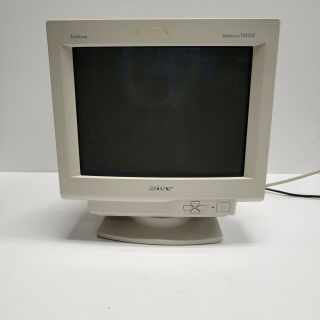 As - Is Sony Trinitron Multiscan 110gs Cpd - 110gs 14 " Color Crt Monitor - Read.