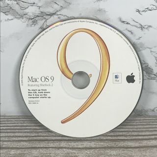 Vintage 2000 Macintosh Mac Os 9 9.  0.  4 Sherlock 2 Start Up Install Cd Disc