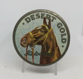 Vintage Htf Desert Gold (horse) Tobacco Tin (empty) Small Zealand