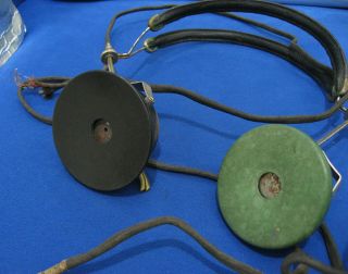 German Wwii Wehrmacht Radio Headphones Marked