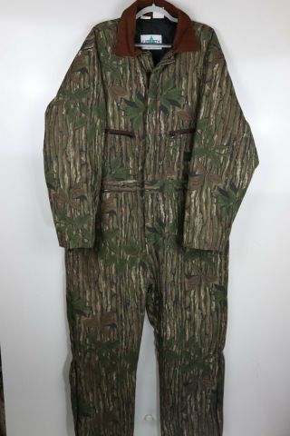 Vintage Liberty Mens 2xl Realtree Camouflage Quilted Lined Hunting Coveralls Usa