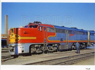 8ee183 Rp 1964/2000s At&sf Santa Fe Railroad Chief Loco 52