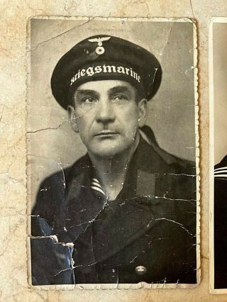 (6) WW2 GERMAN ERA NAVY KRIEGSMARINE PHOTO POSTCARDS RPPC ' s c1936 - 1944 2