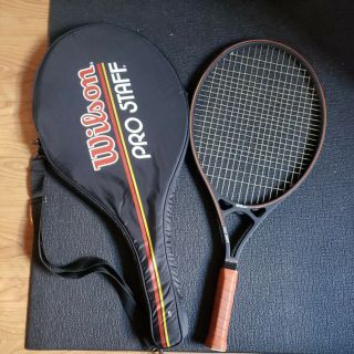 Vintage Wilson Pro Staff 125 Staff 4 5/8 Tennis Racquet Graphite W/ Carry Case