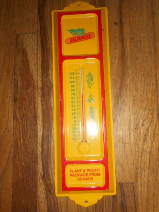 Vintage Dekalb Hybrid Seed Corn Farm Advertising Thermometer