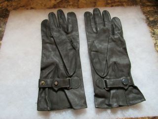 Wwii German Air Force/luftwaffe Pilot Leather Flight Gloves Nos Rbn Marked