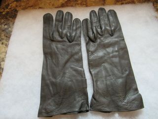 WWII German Air Force/Luftwaffe pilot leather flight gloves NOS RBN marked 3