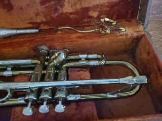 Vintage Elkhorn by GETZEN ELKHORN WIS.  Trumpet PEARL Valves Horn End Dented ASIS 3