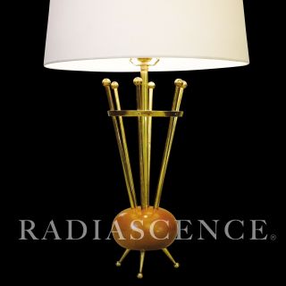 Atomic Modern Space Age Googie Sputnik Brass Table Lamp Frederick Weinberg 50 