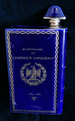 Vintage Blue Limoges Camus Napoleon Cognac Book Decanter Limited Edition,  No.  0631 3