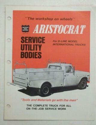 Aristocrat,  Service Utility Bodies For International Trucks Sales Brochure