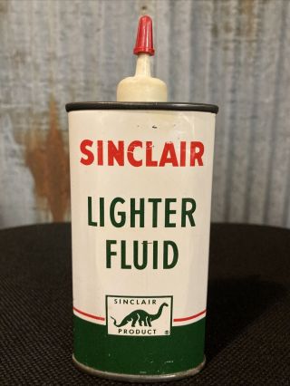 Sinclair 4 Oz All Purpose Household Oil Can Lighter Fluid Tin Gas Sign