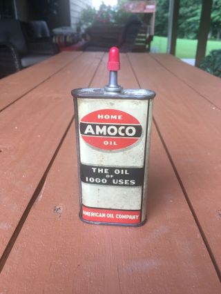 Vintage Amoco Lead Top Oil Can Handy Oiler