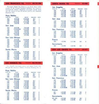 Swift Aire timetable 1973/10/15 2