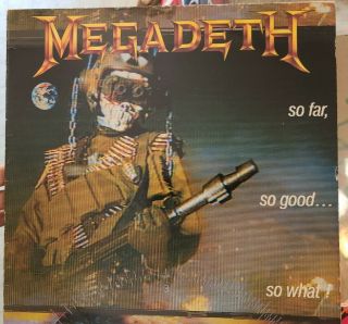 Megadeth So Far,  So Good.  So What Lp Vintage 1988 Uk Release Vg/vg,  Tstd