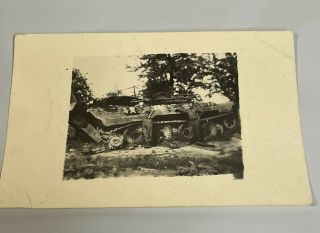 Wwii Photo Us German Tank Panzer Panther Armor Ko’d Captured Album Picture