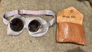 Orig Wwii German Wehrmacht Goggles Afrika Corps - Mountain Troops - Motorcycle