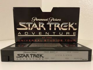 1991 Star Trek Adventure Universal Studio Tour Vhs Videocassette Tape Rare Vntg