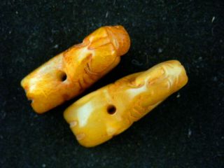 2Pics Chinese Jade Hand Carved Horse Pendants SS186 3