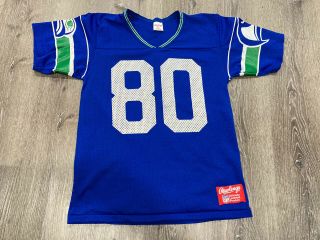 Vintage Seattle Seahawks Rawlings Jersey 80 Steve Largent Adult S Made In Usa