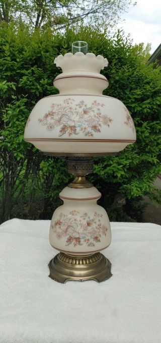 Vintage Quoizel Electric Hurricane Table Lamp Gwtw Large