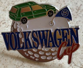 Vintage Volkswagen Vw Cup French Golf Tournament Pin - Rare