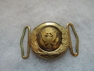 Post Wwii Us Army General Officers Two - Piece Interlocking Belt Buckle For Belt D