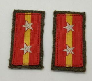 Wwii Ww2 Japanese Imperial Army Sergeant Cloth Collar Tab Rank Insignia