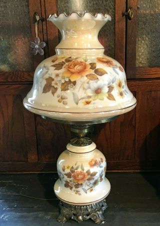 Vintage Gone With The Wind Quoizel Lamp Gwtw Large 3 Way Farmhouse Country