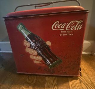 Vintage — Coca - Cola Bottle Cooler Ice Chest—nice