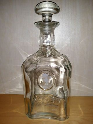 Vintage Jack Daniels 125th Ann.  Empty Decanter Glass Whiskey Bottle Man Cave Bar