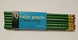 12 Vintage Burlington Northern Railroad Railway Safety Pencils No.  2 & 3