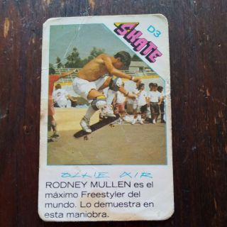 Vtg Rodney Mullen 1989 Skateboard True Rookie Card Cromy Tony Hawk 80s