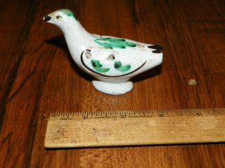 Vintage Hand Painted Scandinavian Folk Art Ceramic Figurine Bird Whistle Sweden